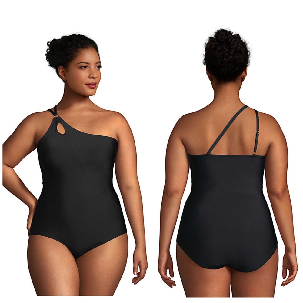 Lands end one shoulder one piece swimsuit - Picture 7 of 7